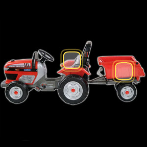 Tractor cu remorca Diesel Tractor pentru copii - Peg Perego - Vehicule cu pedale 